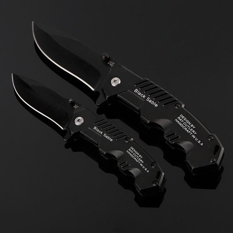 Black Sable Folding Survival Knife